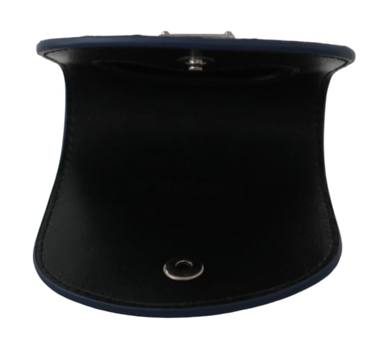 Dolce & Gabbana Blue Holder Pocket Pocket Pocket Blue Exotic Skin Condom pour hommes - Image 5
