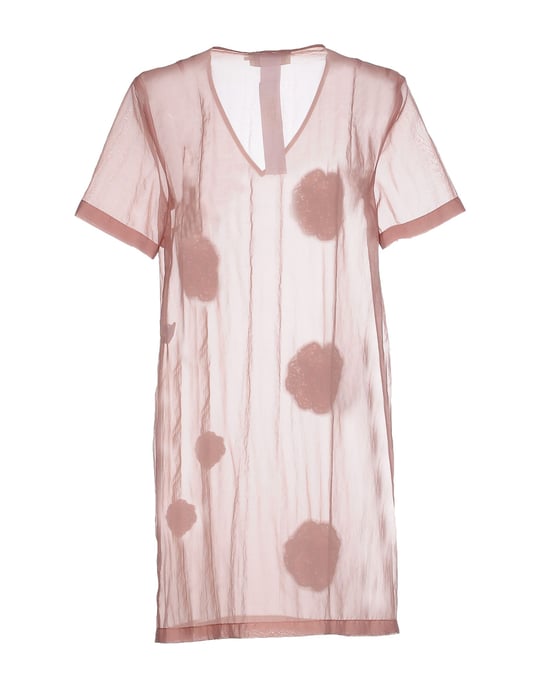 L' Autre Chose Pale Pink Organza And Sequin Short Sleeve Dress