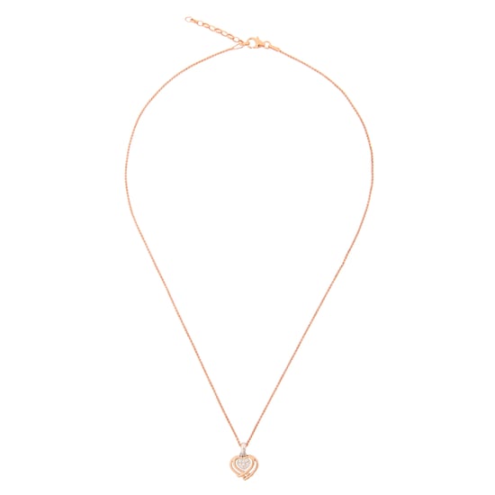 Orphelia 'Anni' Damen-Kette mit Anhänger aus 925er Sterlingsilber – Silber/Roségold zh-7368 RG - Image 1