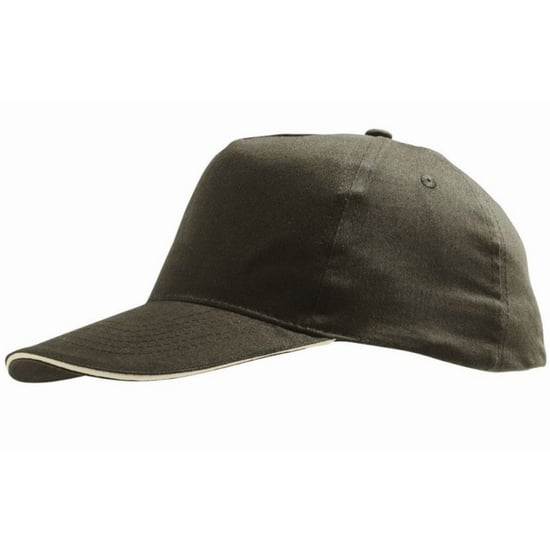 SOLS Unisex Sunny 5 Panel Baseball Cap (Army/Beige)