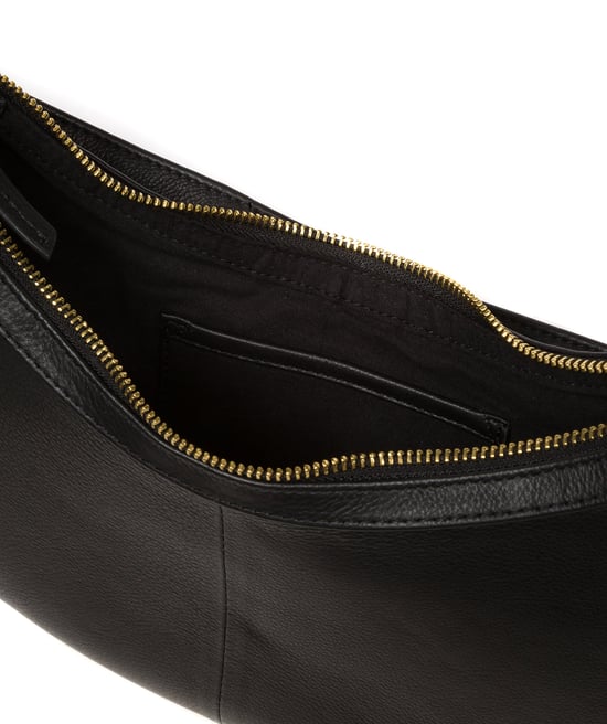 'Emma' Black Nappa Leather Grab Bag