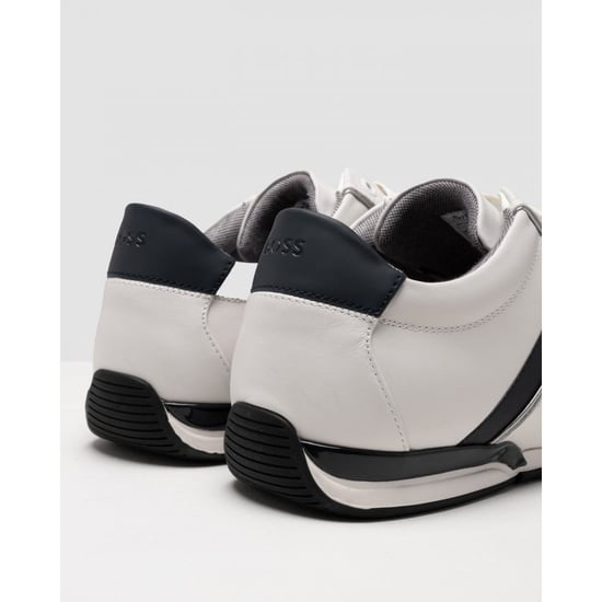 BOSS Green Saturn Leather Lux Low Profile Mens Trainers - Image 2