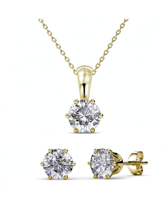 Geburtsstein-Set - Gold und Kristall - Image 1