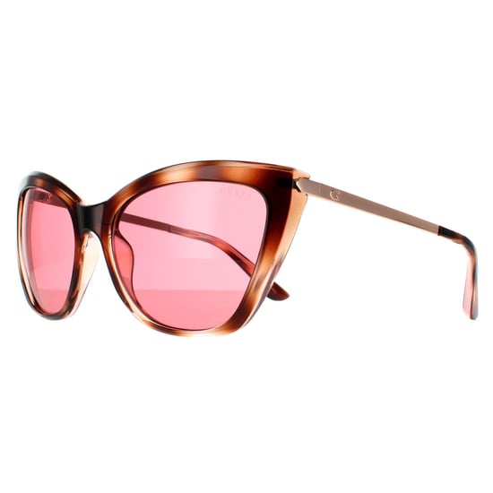 Guess Cat Eye Damen Sonnenbrille Havanna Burgund - Image 2