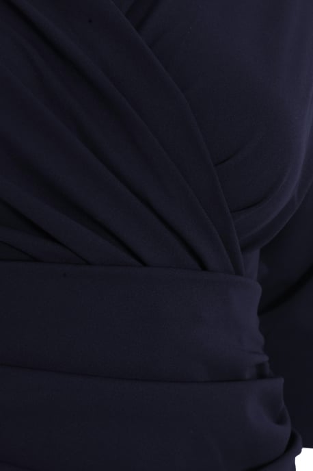 Curve Navy Scuba Midi Dress