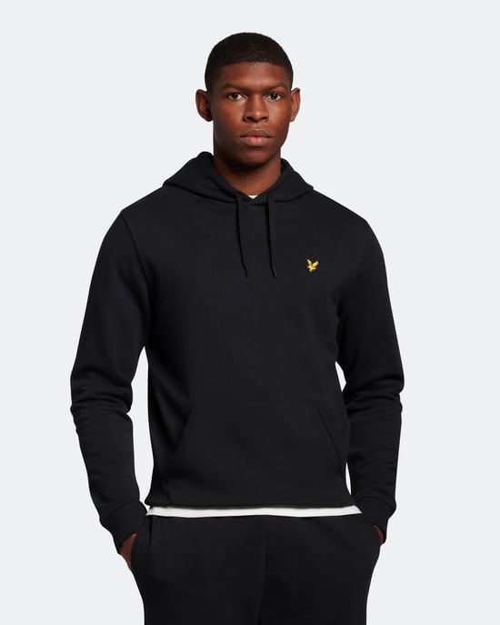 Lyle & Scott Pullover Hoodie Plus in Schwarz - Image 1
