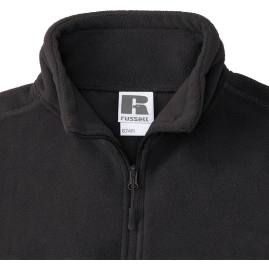 Russell Herren 1/4 Zip Outdoor Fleece Top (Schwarz) - Image 4