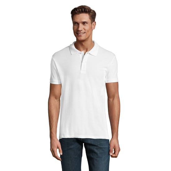 SOLS Herren Perfect Pique Kurzarm-Poloshirt (Weiß) - Image 4
