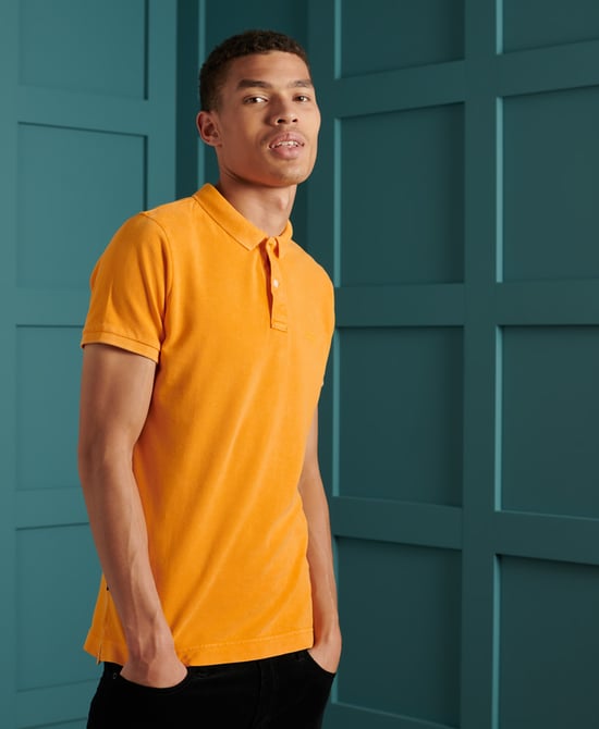Superdry Organic Cotton Vintage Destroyed Polo Shirt