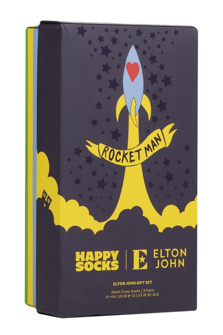 3er-Pack Elton John Unisex-Socken - Marineblau - Image 2