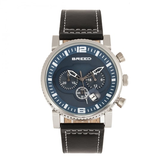 Breed Ryker Chronograph Leather-Band Watch w/Date