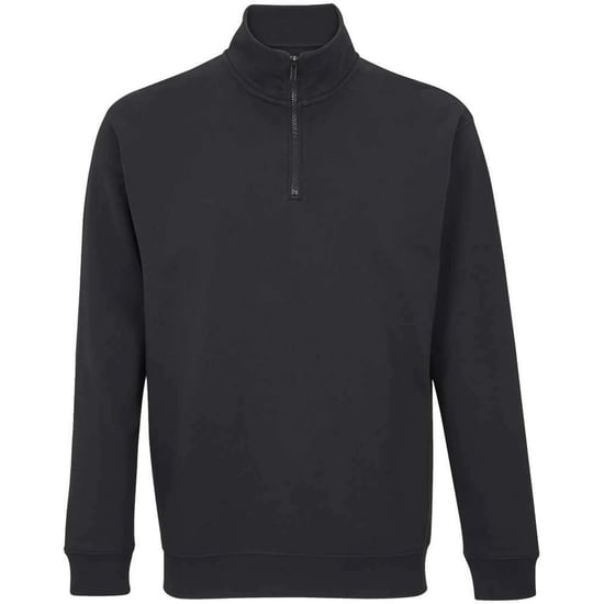 SOLS - "Conrad" Sweatshirt mit kurzem Reißverschluss für Herren/Damen Unisex (Schwarz) - Image 1