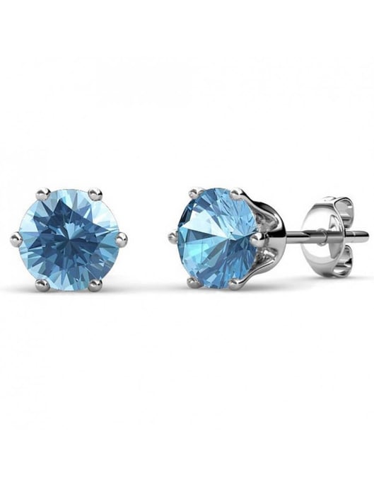 Geburtsstein März Ohrringe - Silber und Hellblau - Image 1