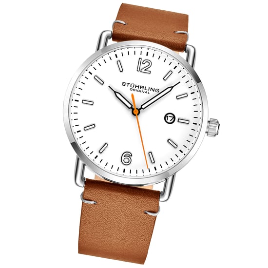 White and Brown Metro Quartz 38mm