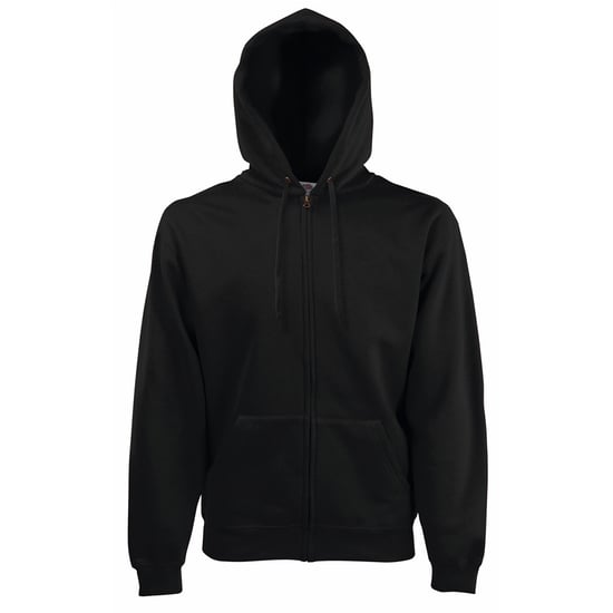Fruit Of The Loom Herren Zip durch Hoodie Sweatshirt / Hoodie (schwarz) - Image 3