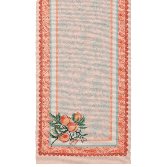 furn. Anemone Peaches Indoor/Outdoor Large Table Runner