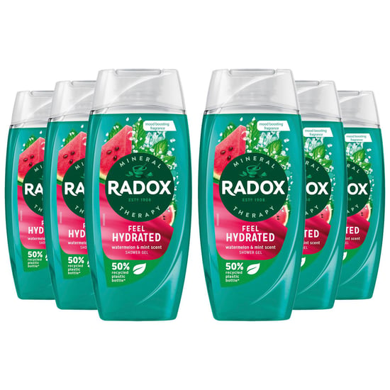 Radox Mineral Therapy Shower Gel Feel Hydrated w/ Watermelon&Mint Scent, 6x225ml