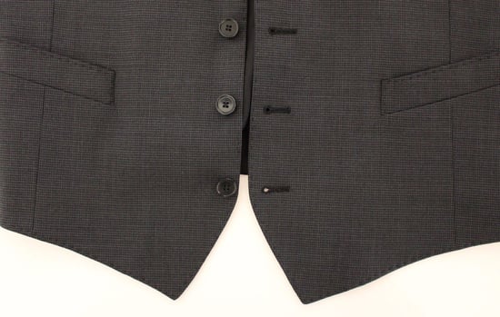Dolce & Gabbana - Gilet en laine rayé gris pour hommes - Image 5