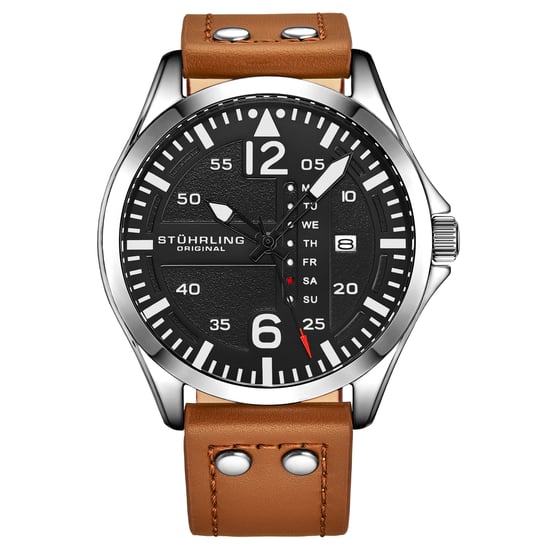 Braun und Schwarz Aviator Quartz 44mm - Image 1
