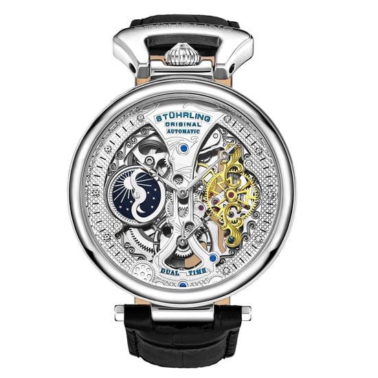 Silberne Emperor's Grand DT Automatik 46mm Skeleton - Image 1