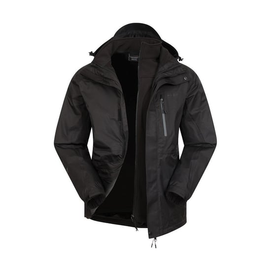 Mountain Warehouse - "Bracken Extreme" Jacke, wasserfest 3 in 1 für Herren (Schwarz) - Image 1