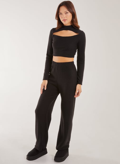 Soft Brushed Rib Flares