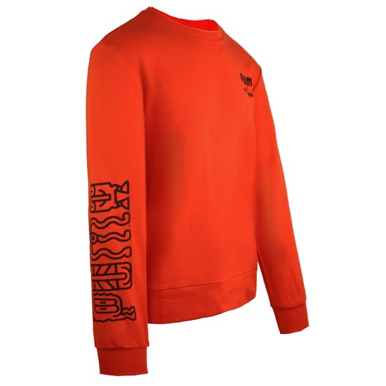 Puma x Mr Doodle Long Sleeve Crew Neck Red Mens Graphic Sweatshirt 598682 20