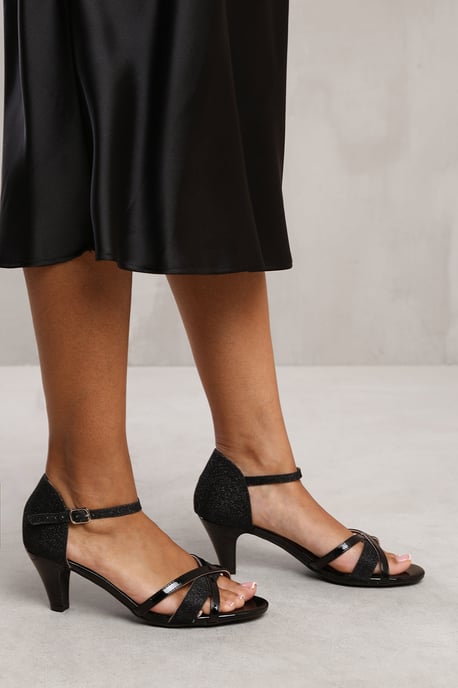 Wheres That From Womens 'Frida' Mid High Heel With Buckle Ankle Strap