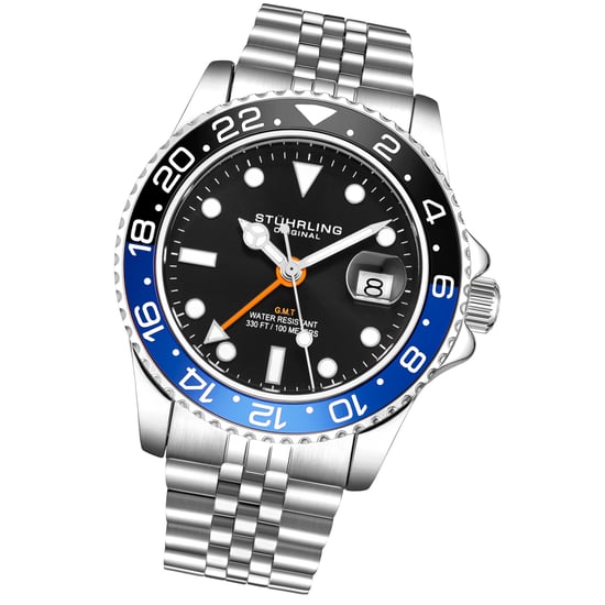Schwarz und Blau Meridian GMT Quarz 42mm - Image 2