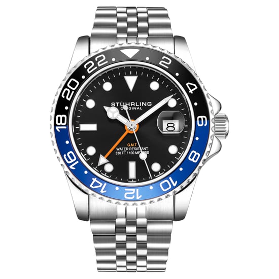 Schwarz und Blau Meridian GMT Quarz 42mm - Image 1