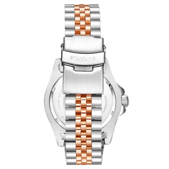Schwarz und Rose Gold Meridian GMT Quarz 42mm - Image 3