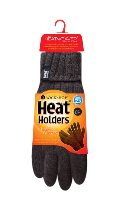 Heat Holders - Womens Cable Knit 2.3 tog Handschuhe für den Winter - Image 2