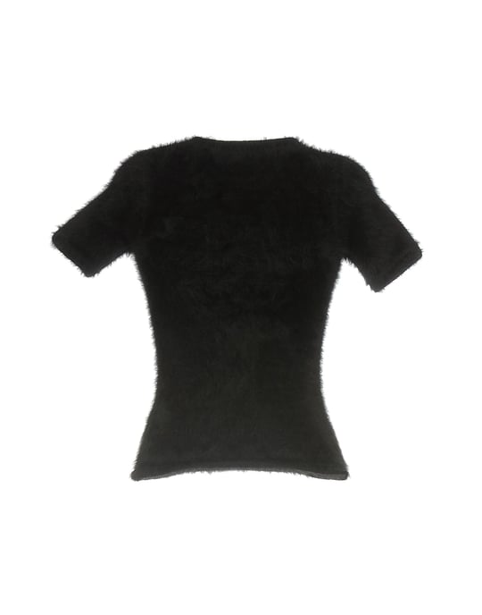 Dsquared2 Black Angora Short Sleeve Knit