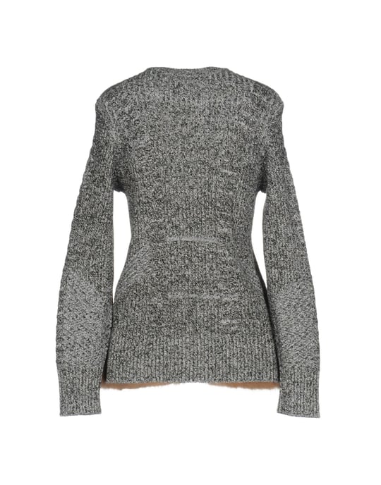 Opening Ceremony Black Knit Jumper With Faux Fur Hem