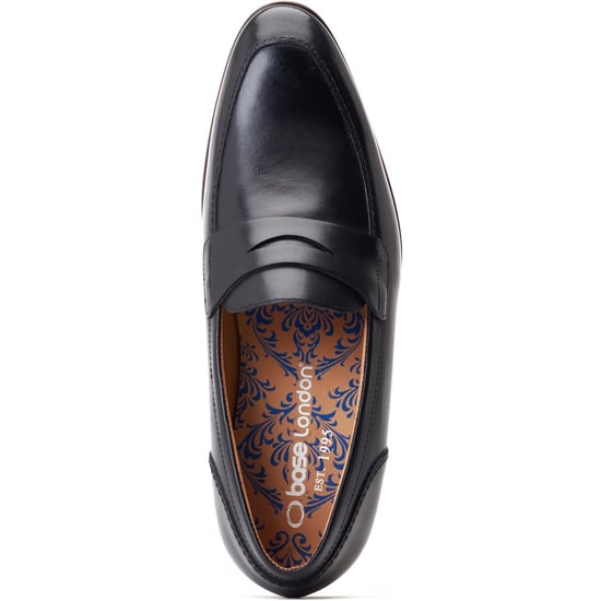 Base London Bruno Leder Herren schwarze Mokassins - Image 4