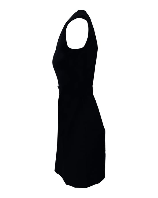 Balenciaga V-Ausschnitt Sheath-Kleid aus schwarzem Triacetat - Image 2