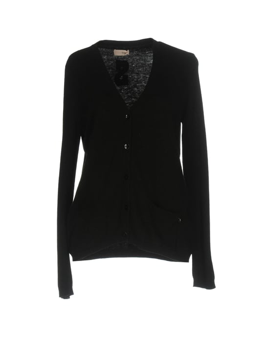 Scee By Twinset Black Wool Cardigan