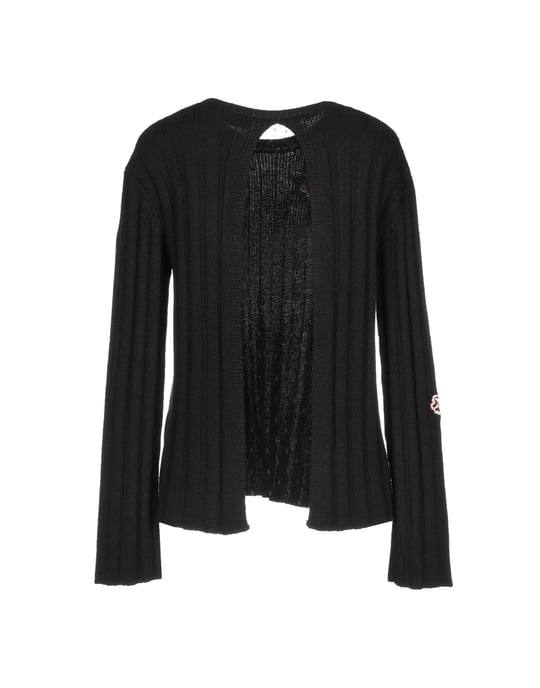 Redvalentino Black Wool Embroidered Cardigan