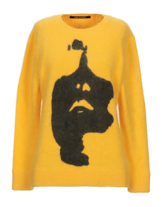 Neil Barrett Ochre Angora Knit Jumper