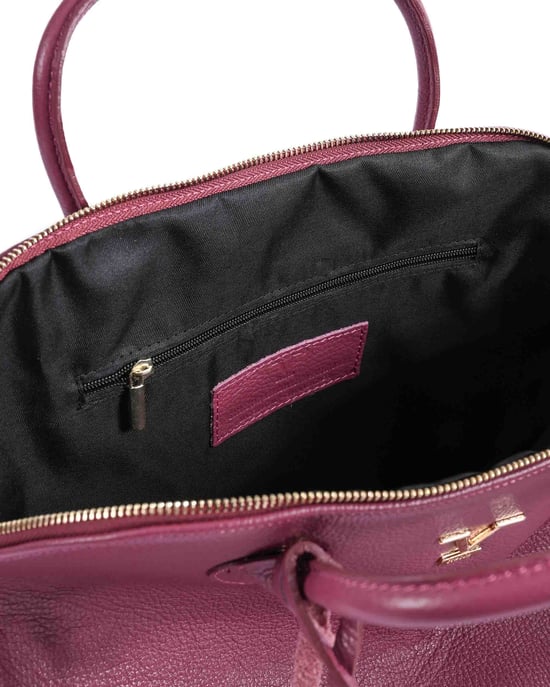 V Italia Womens Shoulder Bag BC10880 Dollaro Prugna