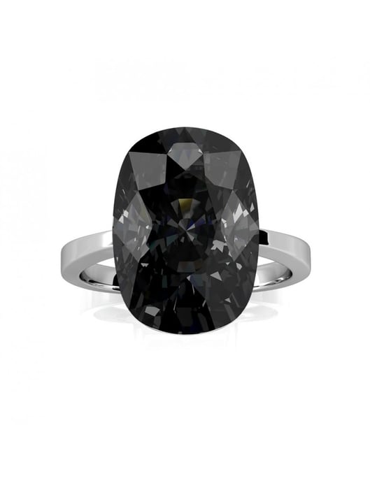 Klassischer Ring - Silber und Schwarz - Image 3