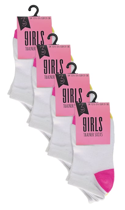 Sock Snob - 3 Paires Fille Chaussettes Basses Sports | Chaussettes Coton Courtes - Blanc - Image 2