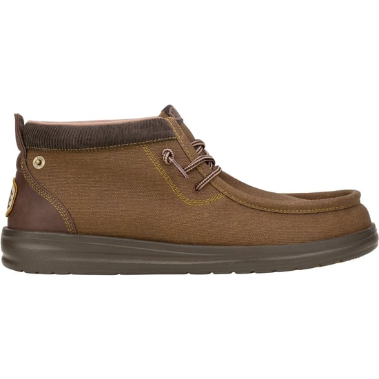 HEYDUDE Wally Mid GripR Canvas Herren Stiefel Dunkelbraun - Image 6