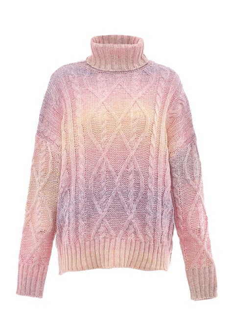Mymo Rollkragenpullover Damen Regenbogen - Image 1