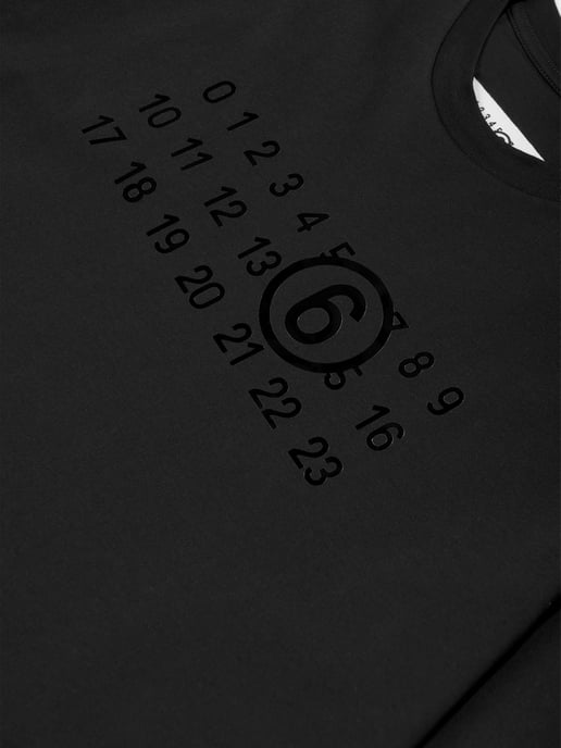 MM6 Maison Margiela Girls Asymmetric T-Shirt Dress in Black