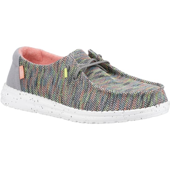 HEYDUDE Wendy Sox Polyester/Baumwolle/Elasthan Damen Pfauenrosa Loafers - Image 1