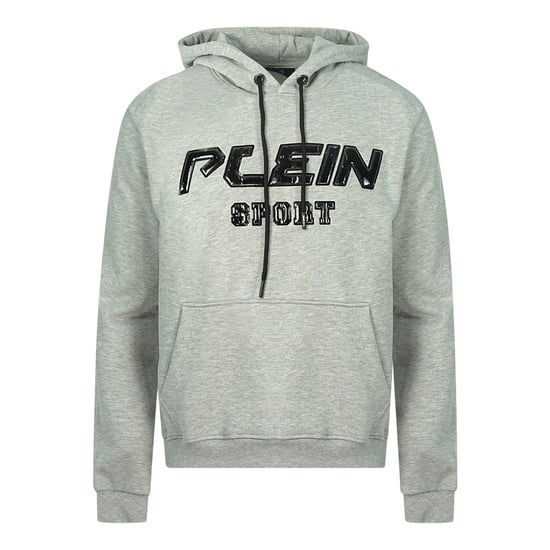 Plein Sport Schwarzes Logo Grauer Hoodie - Image 1