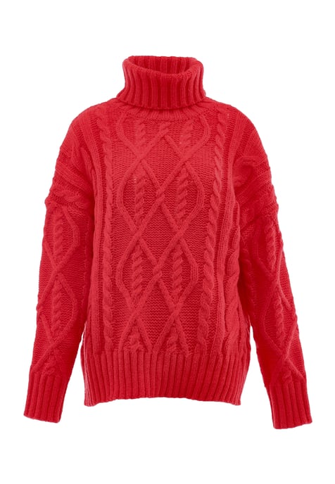 Mymo Rollkragenpullover Damen koralle - Image 1