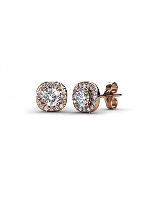 Cushy Ohrringe - Rose Gold und Kristall - Image 1