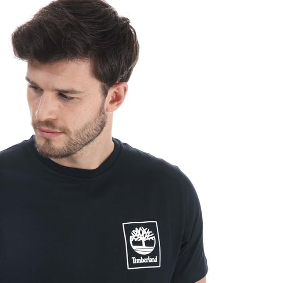 Men's Timberland YC Back Stack T-Shirt in Navy